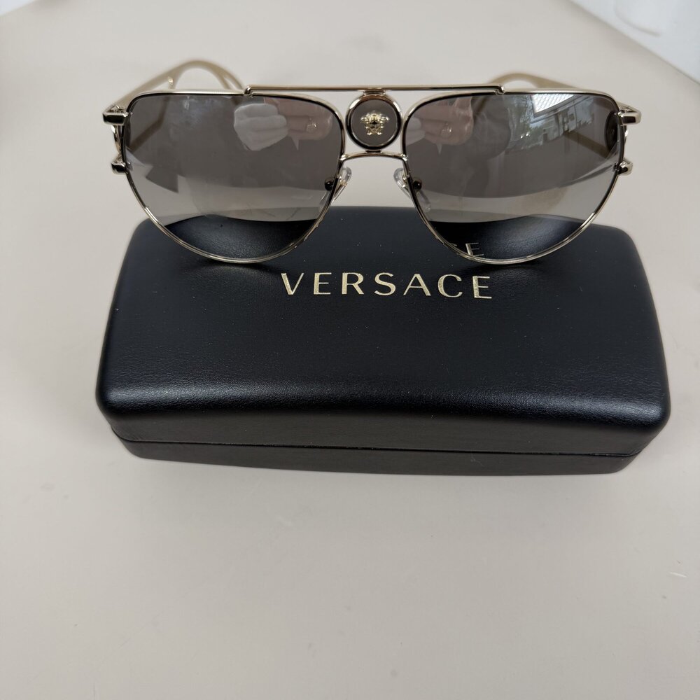 Versace VE2225 Medusa Aviator Sunglasses size 60/15/140